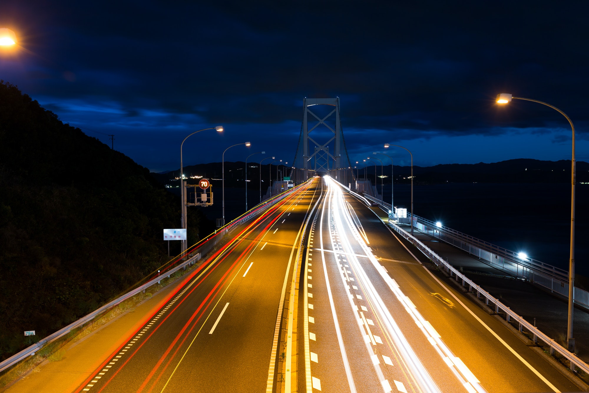 Speed trail on highway